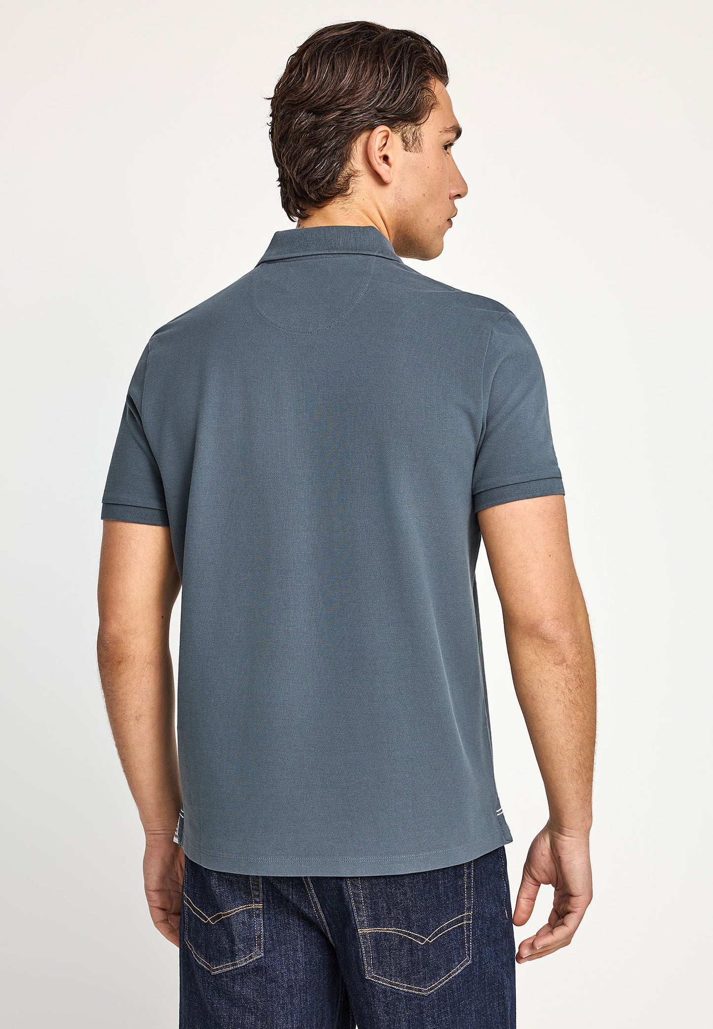 Ανδρικό polo Funky Buddha Essential Γκρί