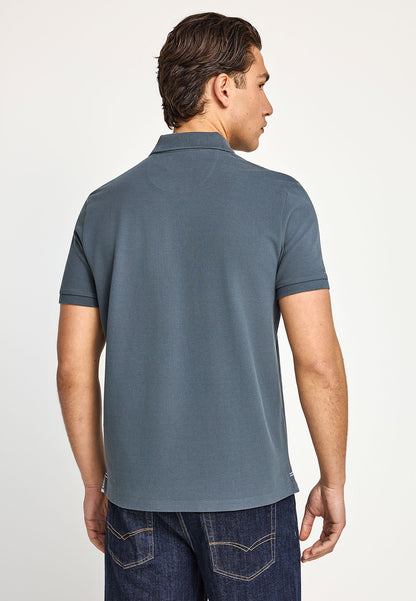 Ανδρικό polo Funky Buddha Essential Γκρί