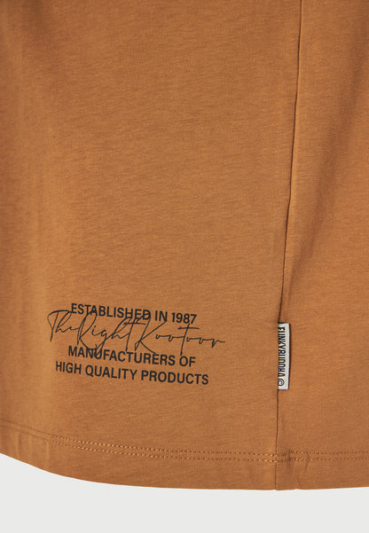 Ανδρικό T-Shirt Relax Fit Funky Buddha Mustard