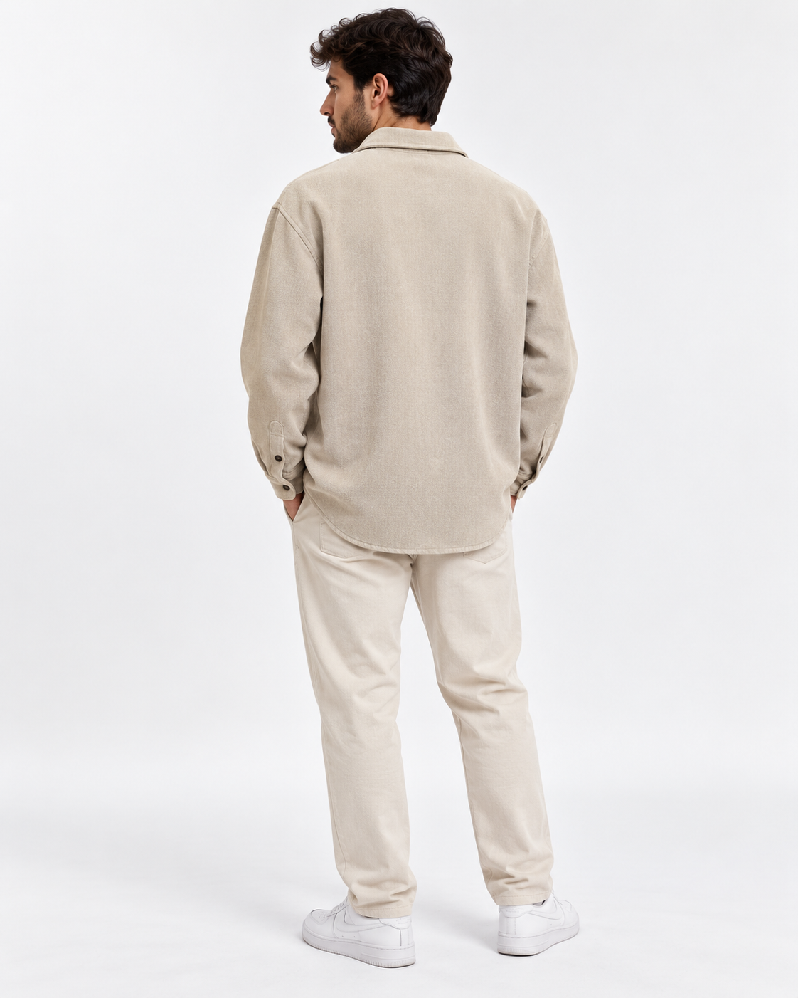Ανδρικό Overshirt Πουκάμισο New wave Μπέζ
