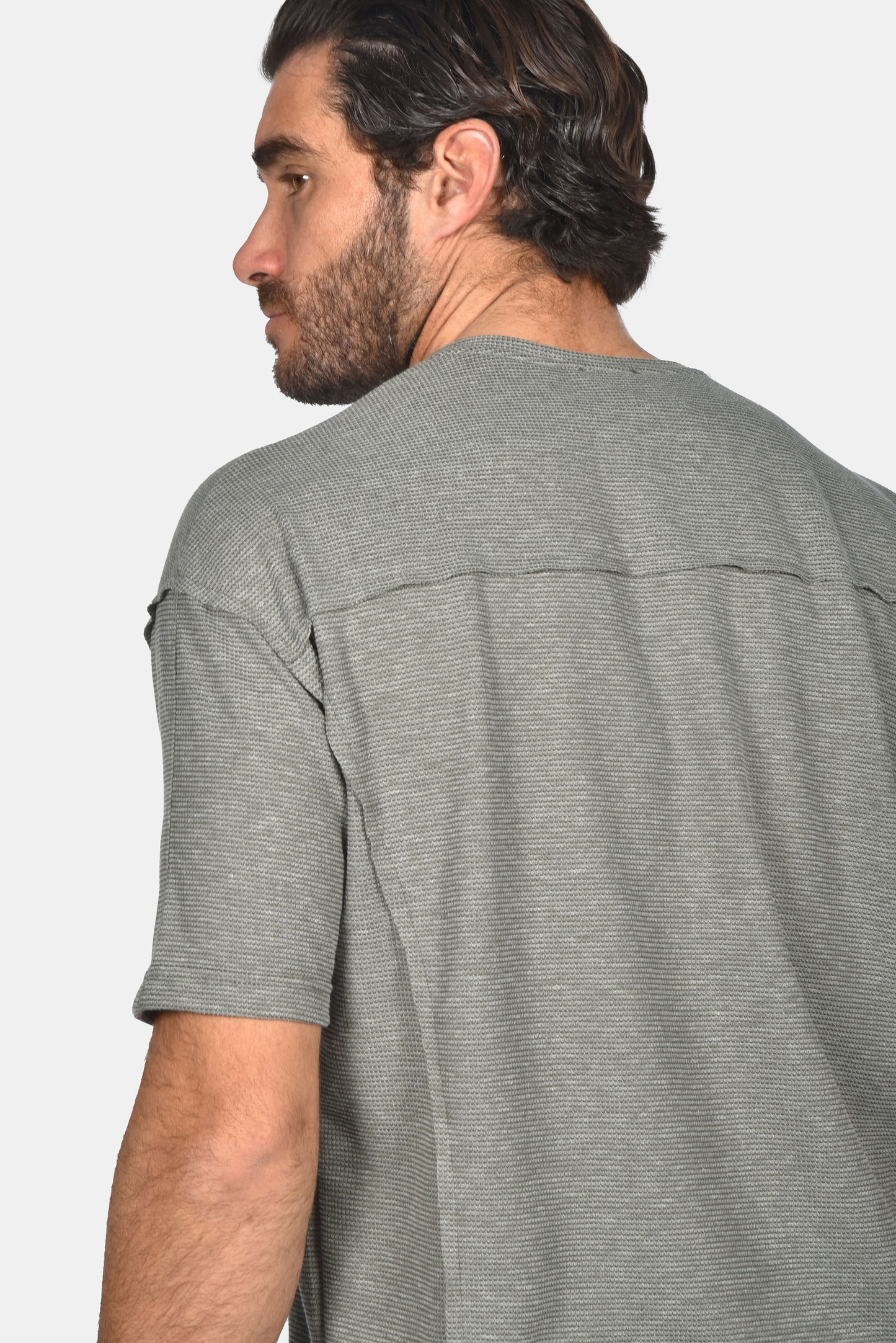 Ανδρικό T-shirt waffle Two Brothers - Λαδί