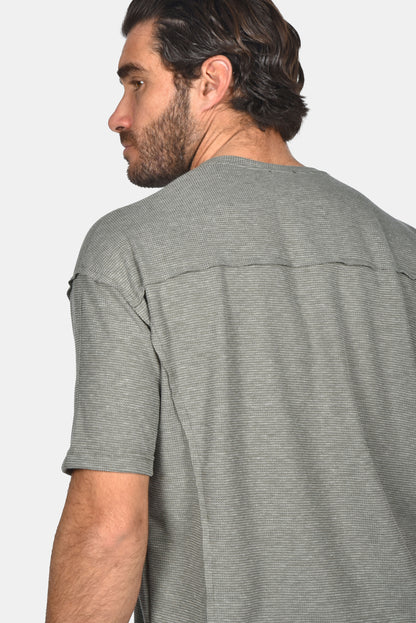 Ανδρικό T-shirt waffle Two Brothers - Λαδί