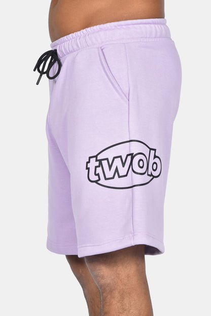 Ανδρική Βερμούδα Oversized Print Two Brothers Λιλά