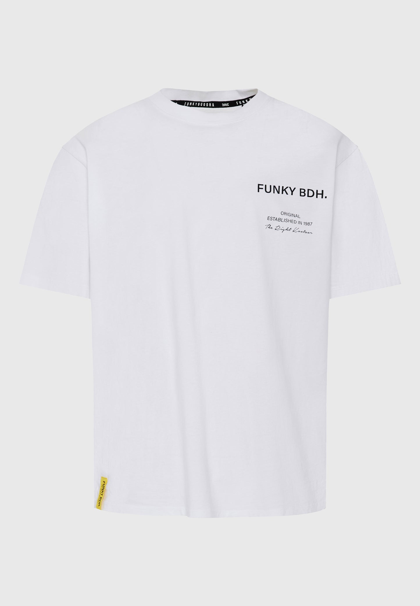 Ανδρικό Relaxed Fit T-Shirt Funky Buddha Λευκό