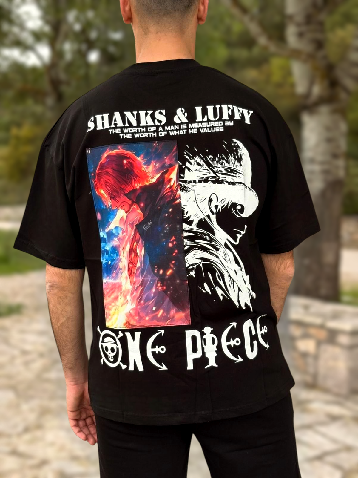 T-Shirt Oversize Shanks Logo - Μαύρο