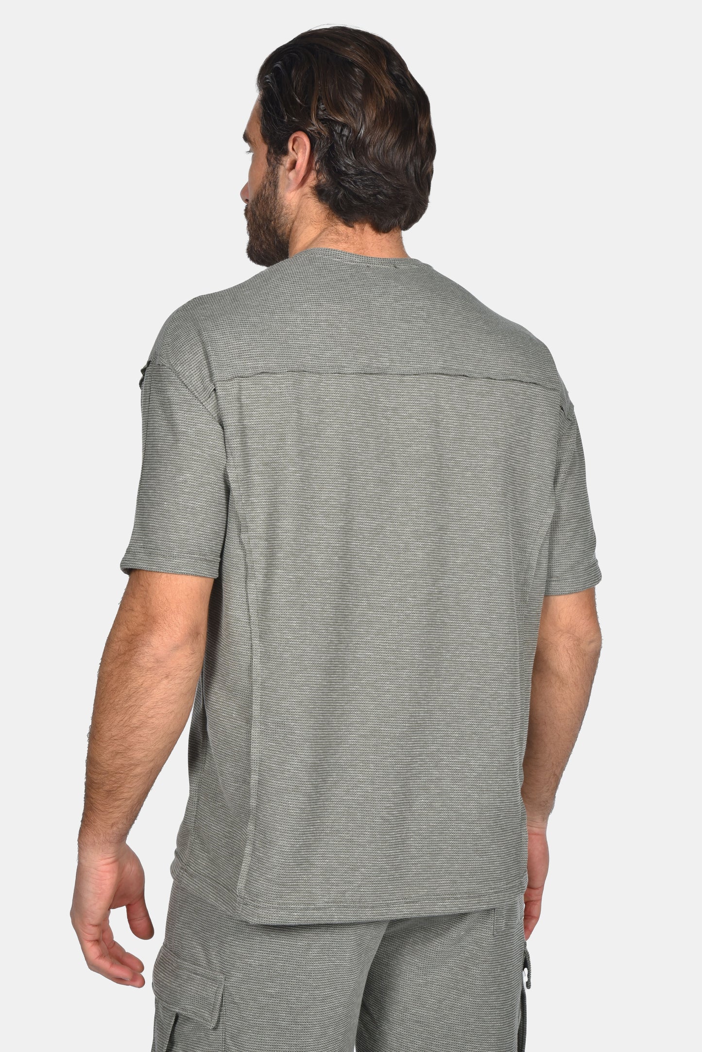 Ανδρικό T-shirt waffle Two Brothers - Λαδί