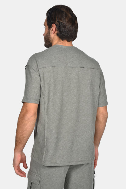 Ανδρικό T-shirt waffle Two Brothers - Λαδί