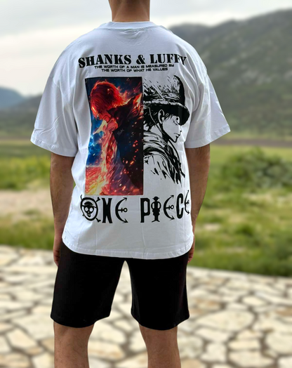 T-Shirt Oversize Shanks Logo - Λευκό