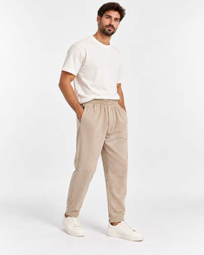 Ανδρικό Παντελόνι Tapered New wave Μπέζ