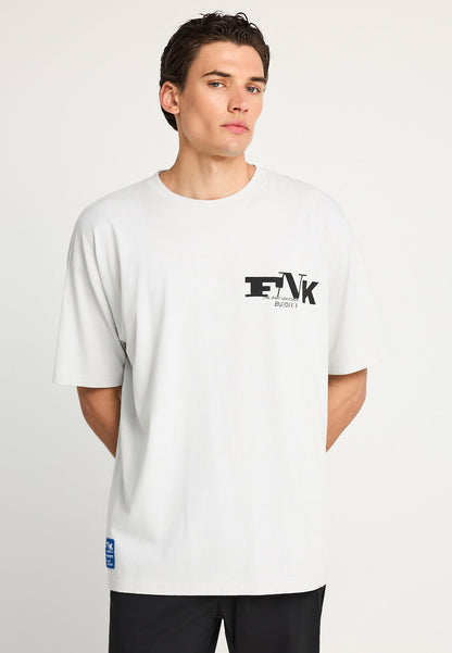 Ανδρικό Oversized T-Shirt Logo Funky Buddha - Mist