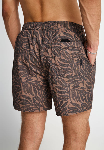 Ανδρικό Μαγιό Tropical Print Funky Buddha Καφέ