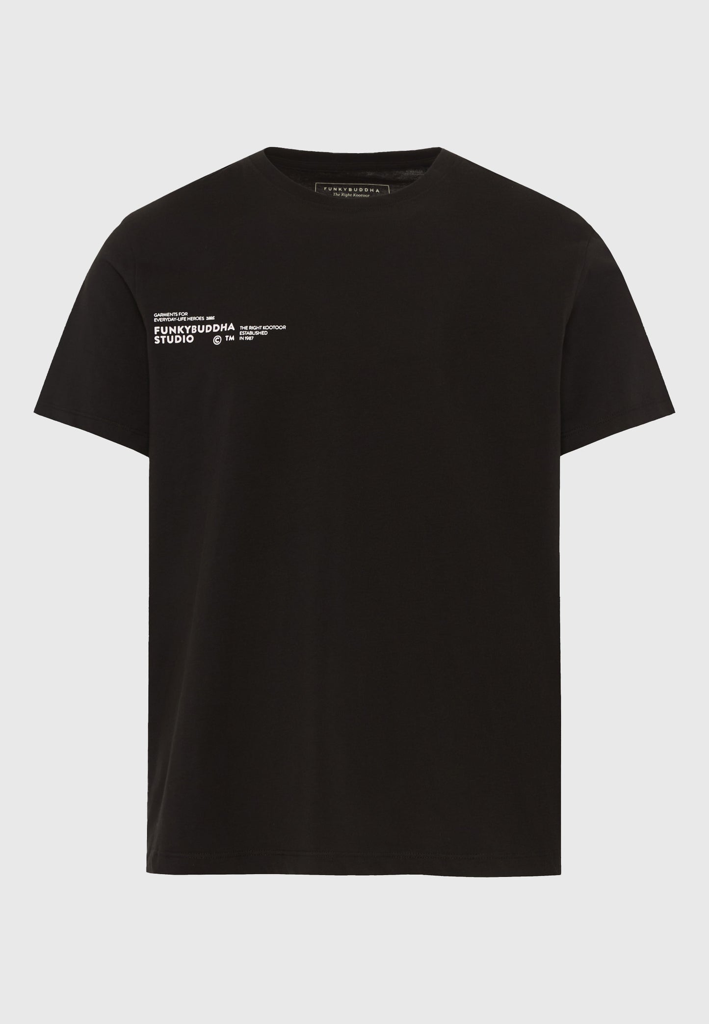 Ανδρικό T-shirt Logo Print Funky Buddha Μαύρο