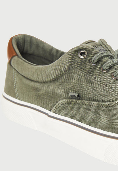 Ανδρικό Παπούτσι Casual Canva sneakers Deep Forest