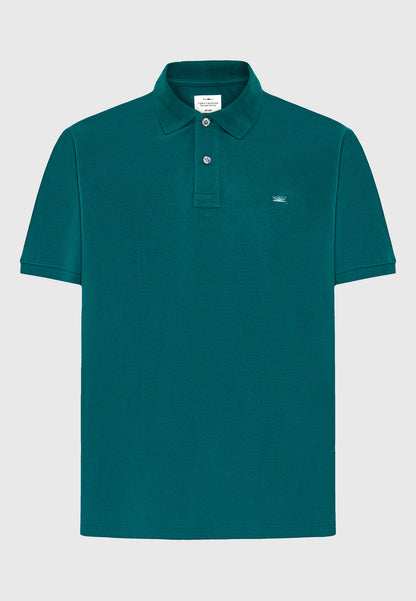 Ανδρικό polo Funky Buddha Essential Πετρόλ