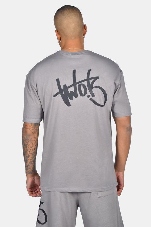 Ανδρικό Oversized T-Shirt Two Brothers Γκρί