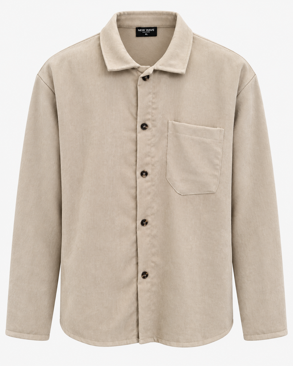 Ανδρικό Overshirt Πουκάμισο New wave Μπέζ