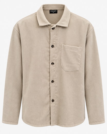 Ανδρικό Overshirt Πουκάμισο New wave Μπέζ