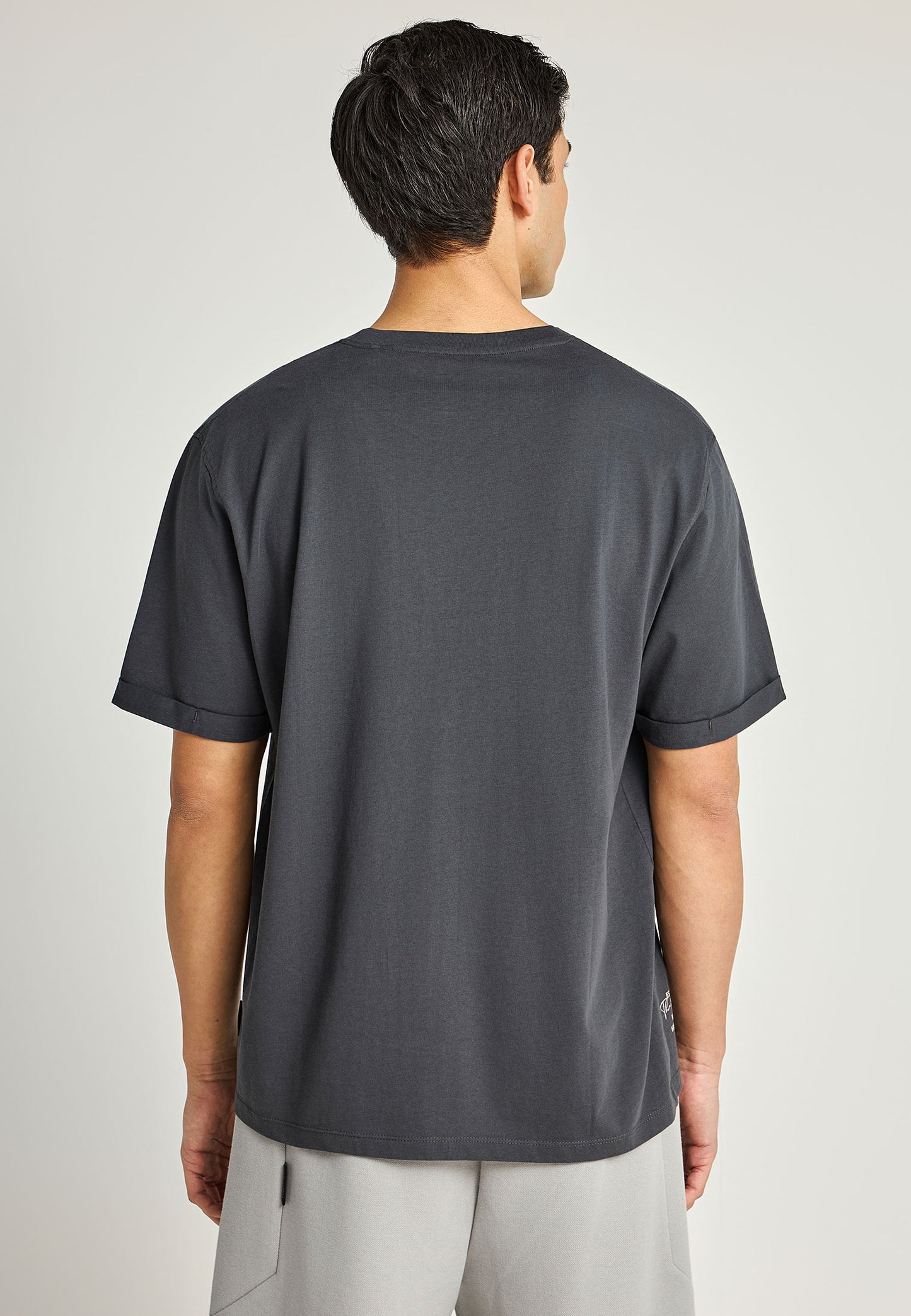Ανδρικό T-Shirt Relax Fit Funky Buddha Ανθρακί