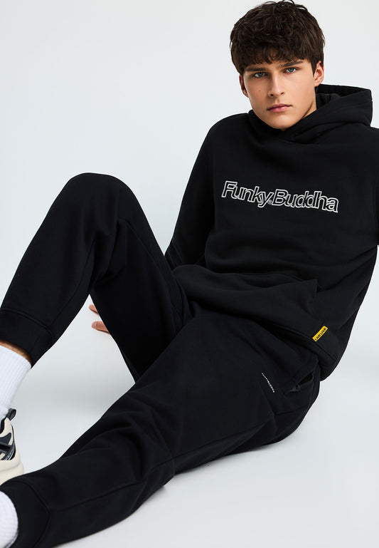 Ανδρική Φόρμα Jogger Funky Buddha Μαύρη