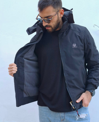 Ανδρικό Μπουφάν Slim Fit V-CODE 521 - Μαύρο