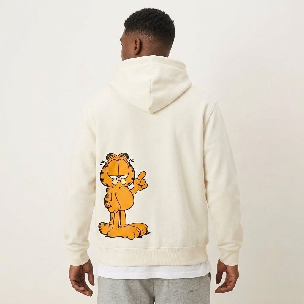 Ανδρικό Φούτερ Garfield Logo Λευκό