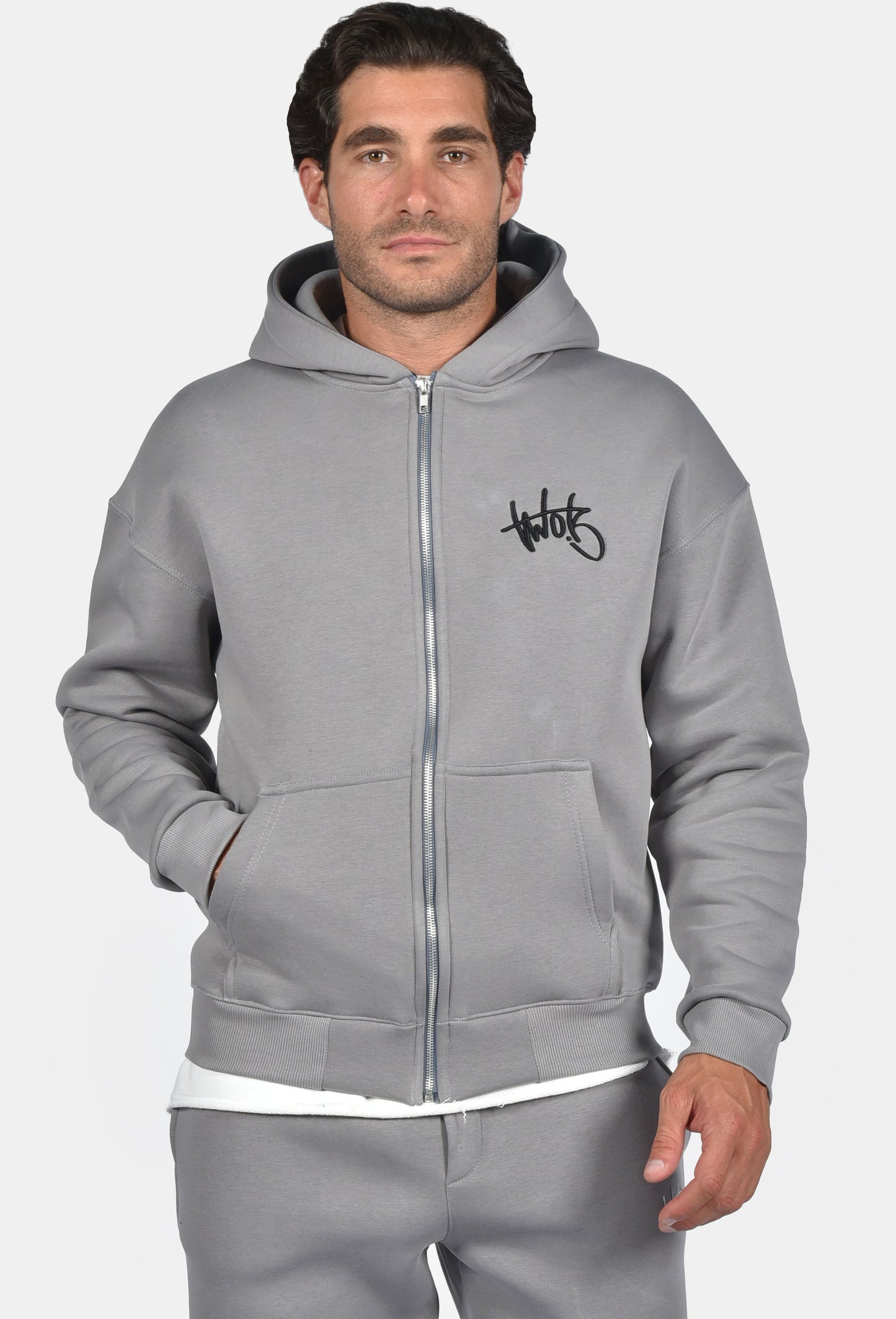 Ζακέτα Φούτερ κουκούλα Two Brothers  - Γκρί