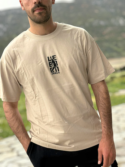 T-Shirt Oversize Lebron James - Μπεζ