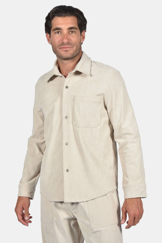 Πουκάμισο Κοτλέ Two Brothers - Μπέζ