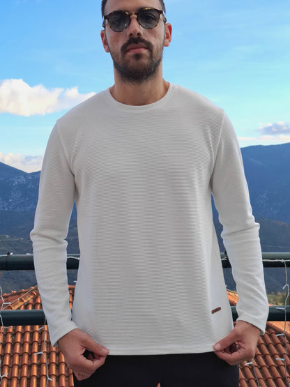 Μπλούζα Μακρυμάνικη Clever - Λευκή