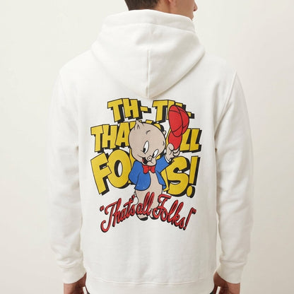 Ανδρικό Φούτερ Porky Pig Logo Εκρού