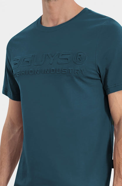 T-Shirt 3GUYS Benjamine - Πετρόλ