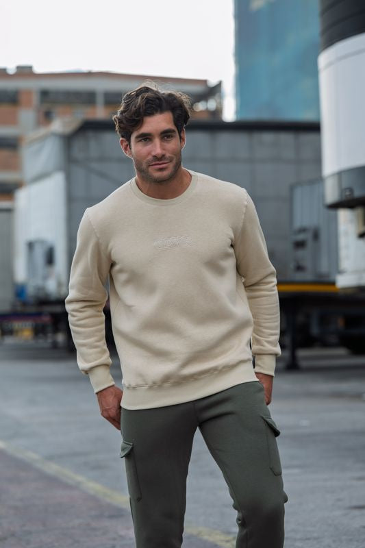 Μπλούζα Φούτερ Clever  - Μπεζ