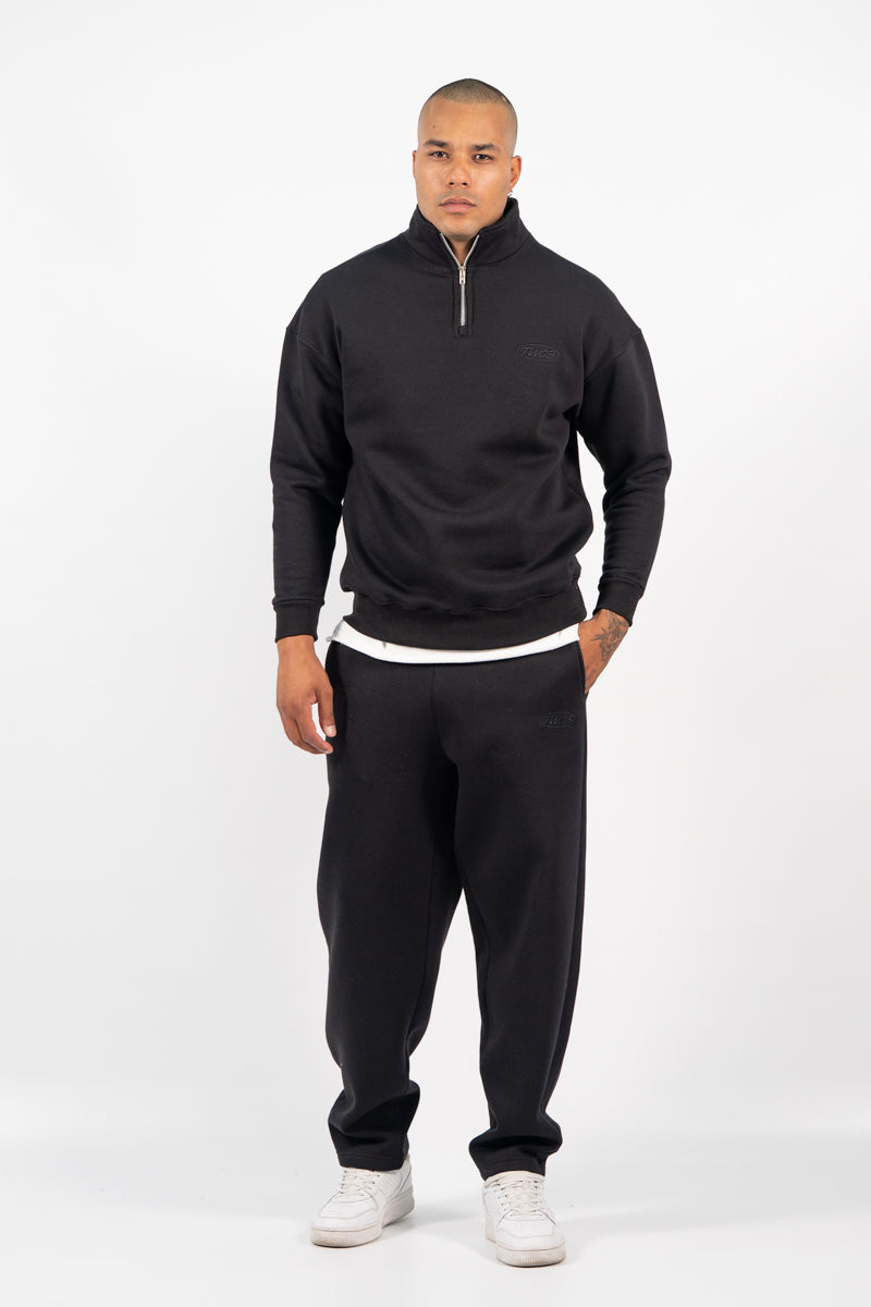 Ανδρικό Φούτερ Half Zip Two Brothers Μαύρο