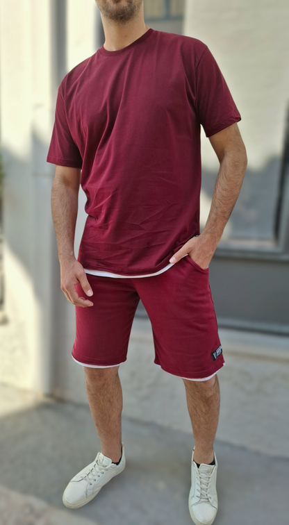 T-Shirt Oversize New Wave - Μπορντό