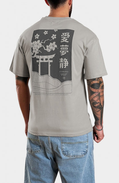 T-Shirt Almond Tree - Γκρί