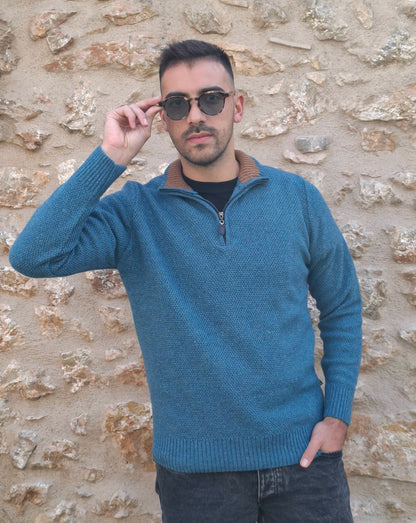 Πουλόβερ Πλεκτό Dash&Dot  - Πετρόλ