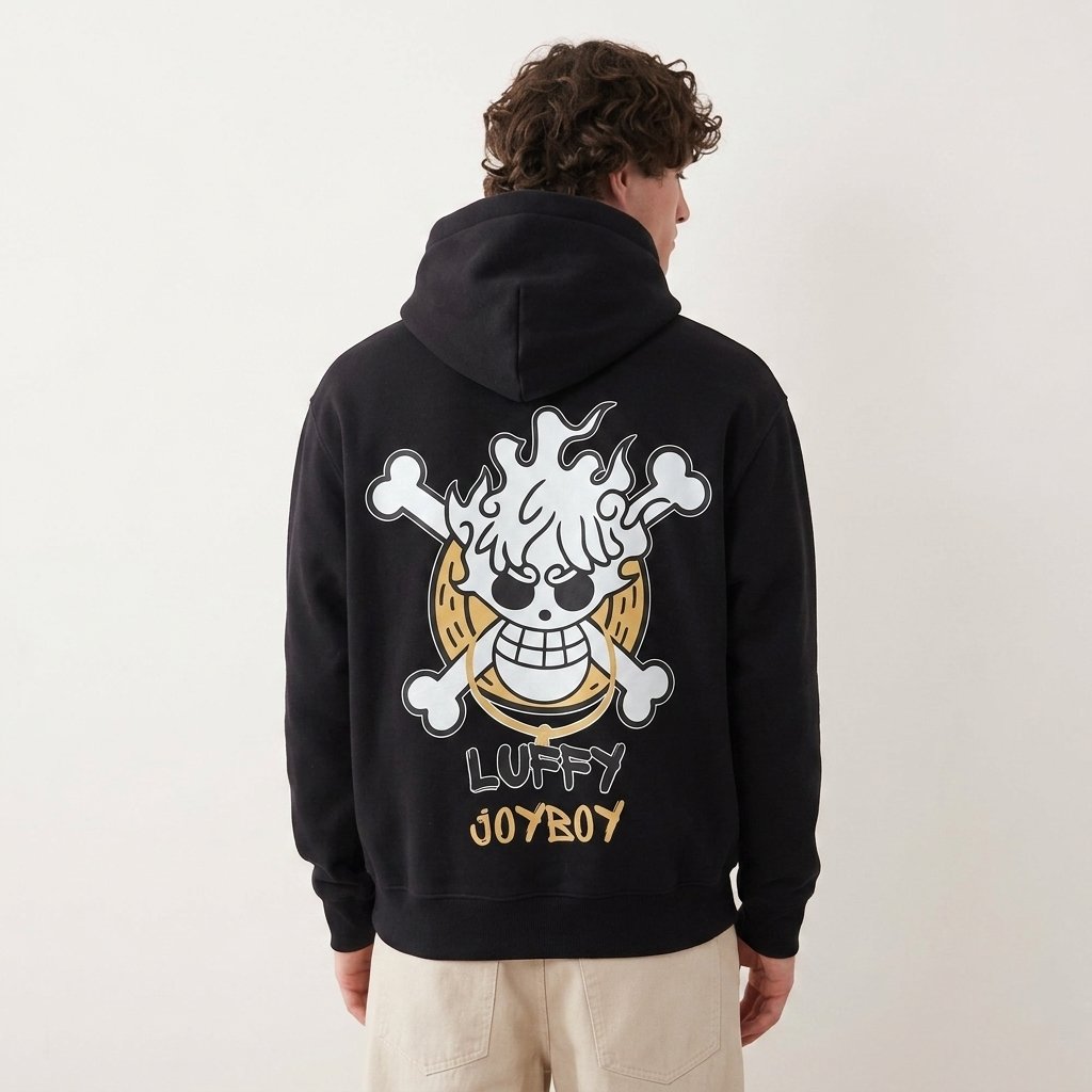Ανδρικό Φούτερ One Piece Logo Μαύρο