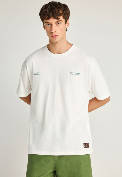 Ανδρικό Oversized T-Shirt Tropical Print Funky Buddha