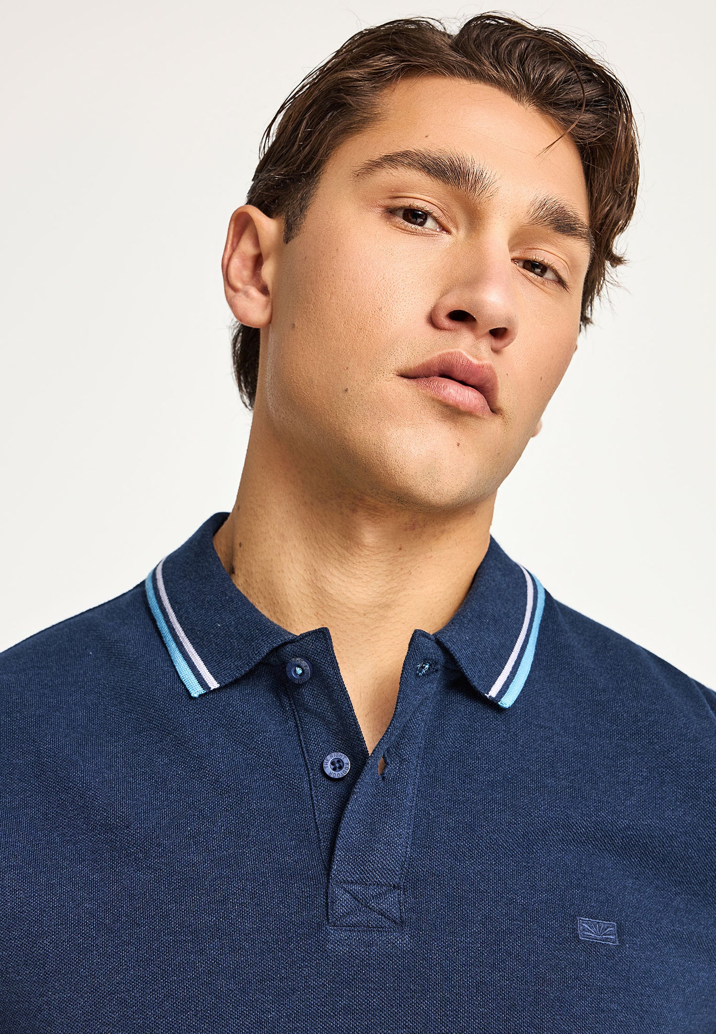 Ανδρικό Polo T-shirt Funky Buddha Navy