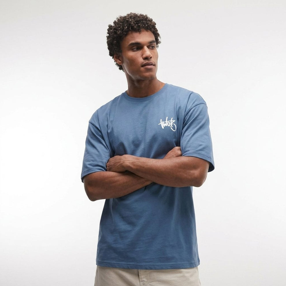 Ανδρικό Oversized T-Shirt Two Brothers Σιέλ