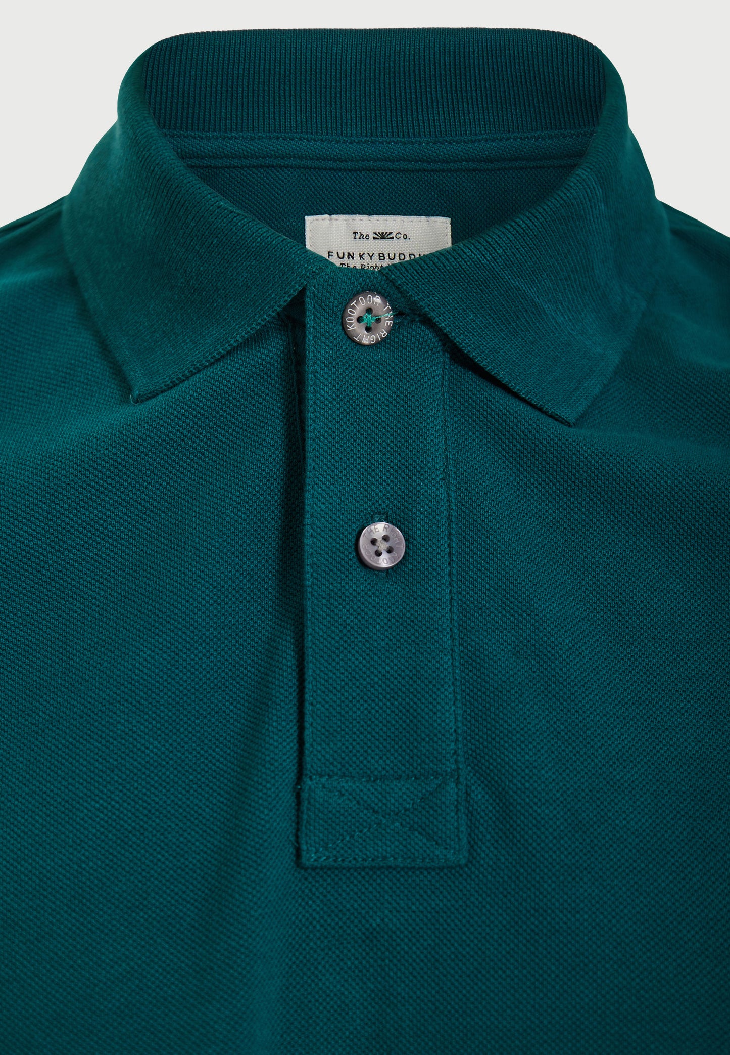 Ανδρικό polo Funky Buddha Essential Πετρόλ