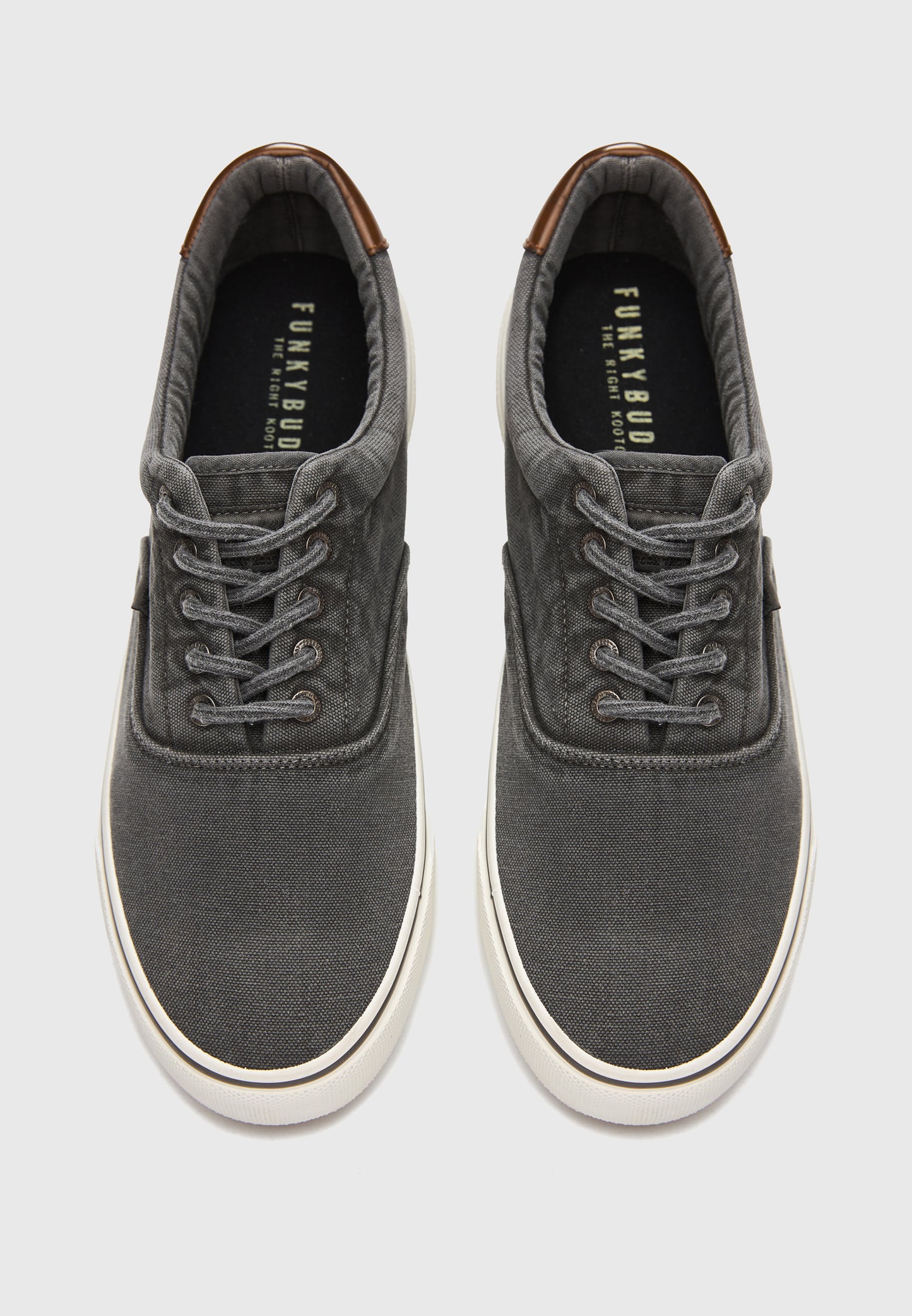Ανδρικό Παπούτσι Casual Canva sneakers Μαύρο