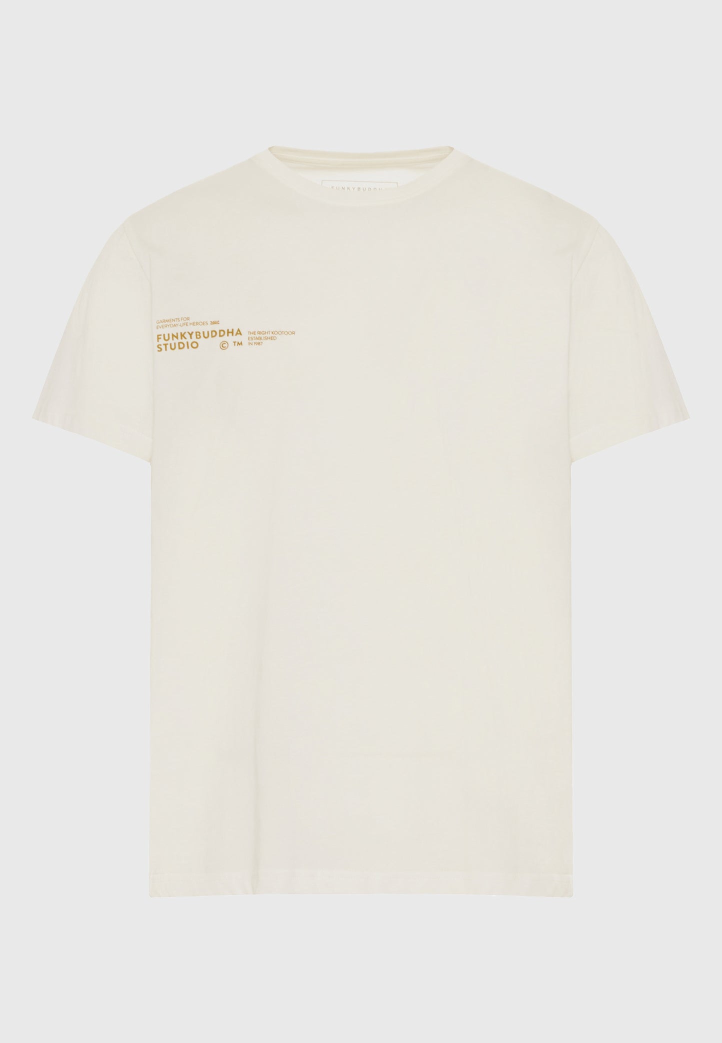 Ανδρικό T-shirt Logo Print Funky Buddha Off-White
