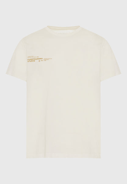 Ανδρικό T-shirt Logo Print Funky Buddha Off-White