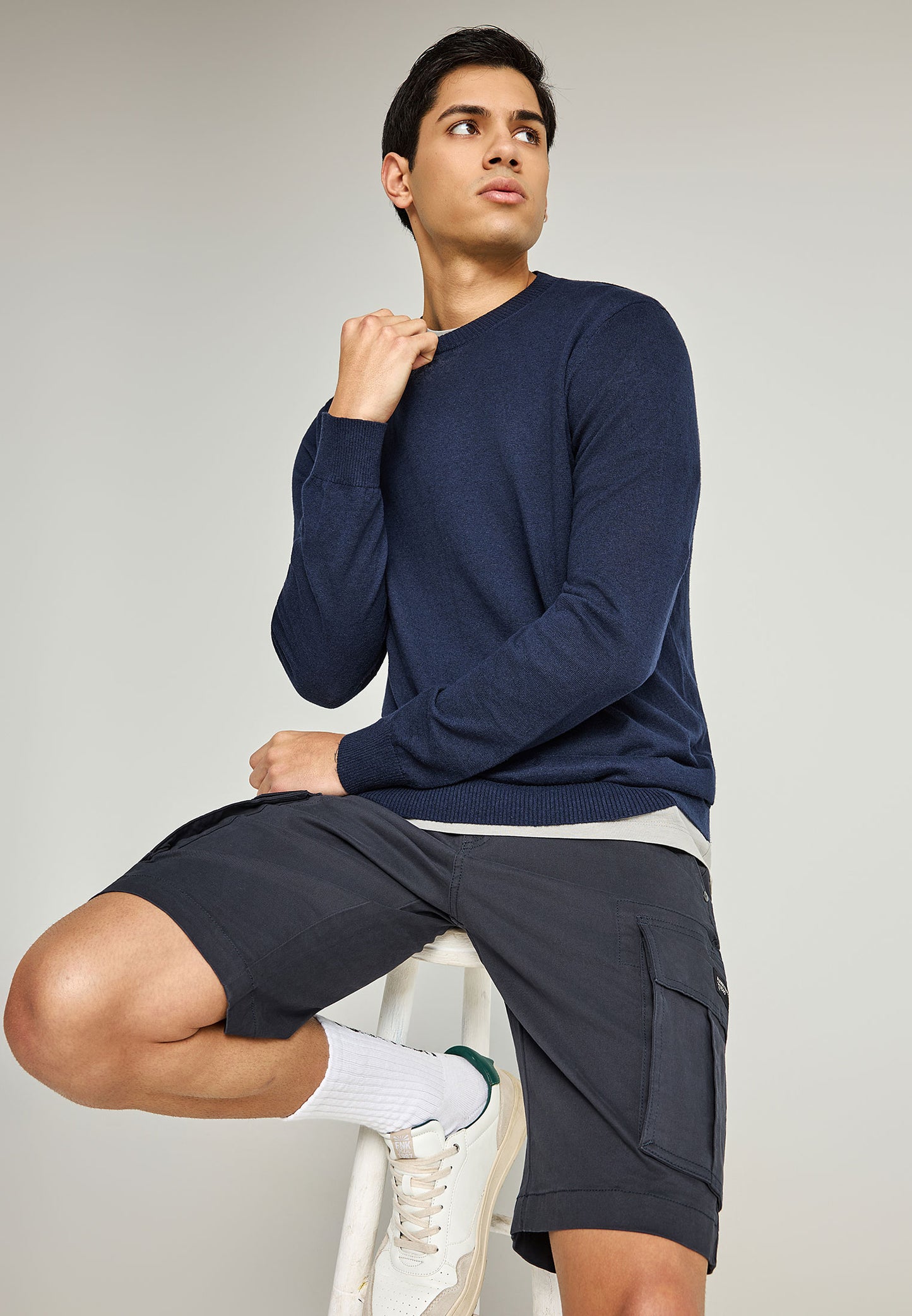 Ανδρική Cargo Βερμούδα Funky Buddha Navy
