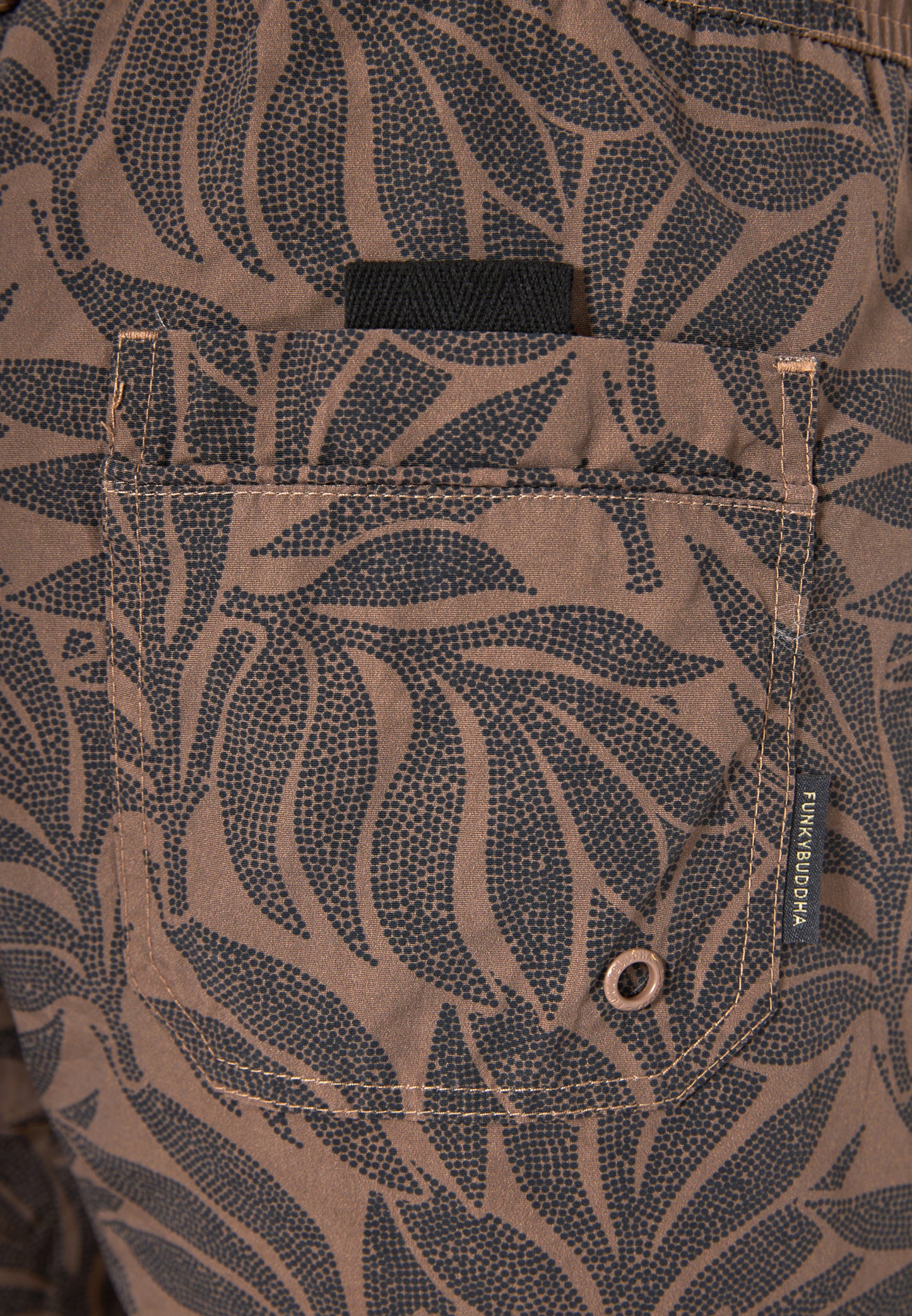Ανδρικό Μαγιό Tropical Print Funky Buddha Καφέ