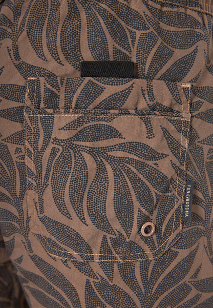 Ανδρικό Μαγιό Tropical Print Funky Buddha Καφέ