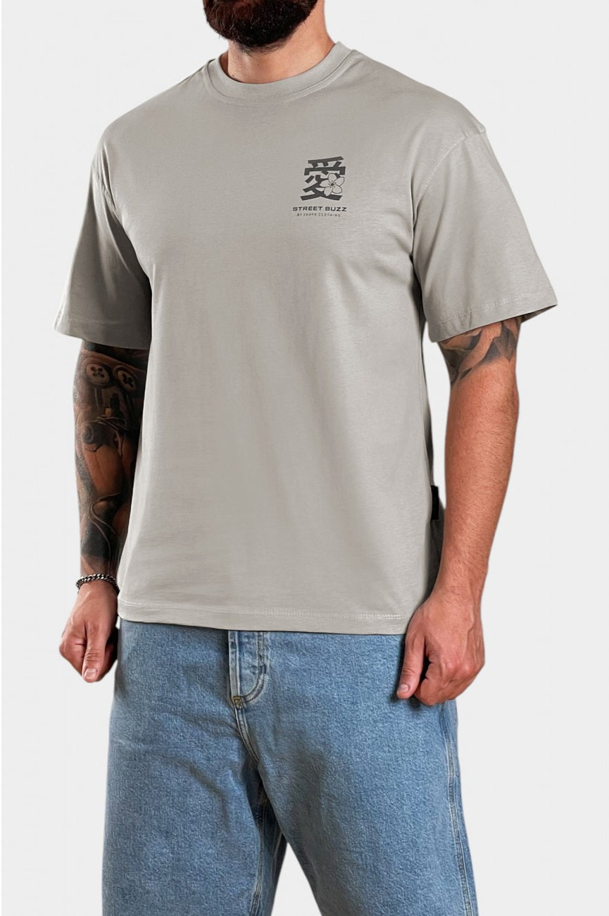 T-Shirt Almond Tree - Γκρί
