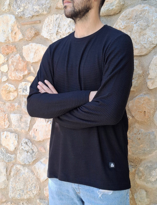 Μπλούζα Waffle Hackers  - Μαύρο