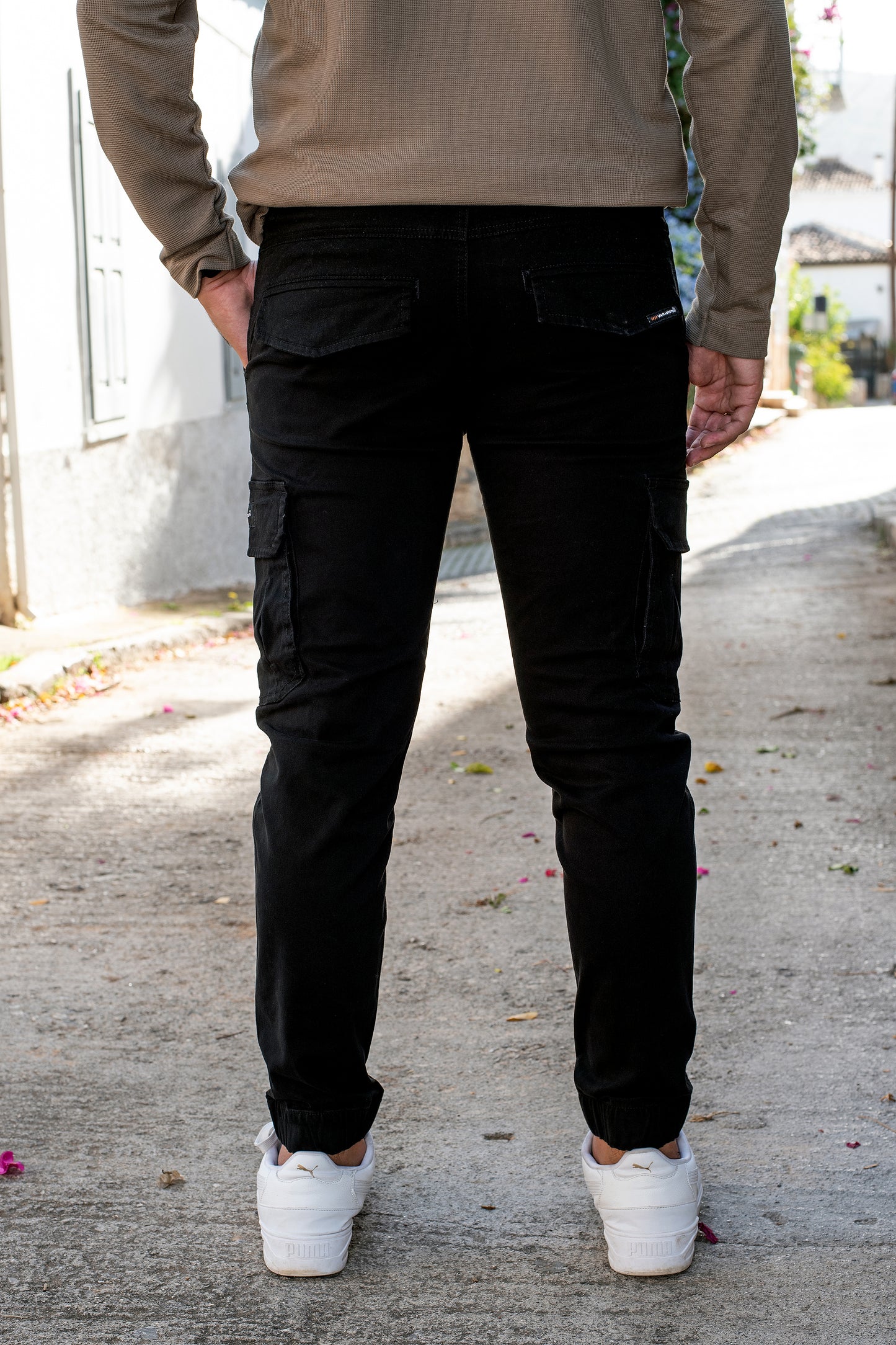 Παντελόνι Cargo Με Λάστιχο Vanhipster - Μαύρο